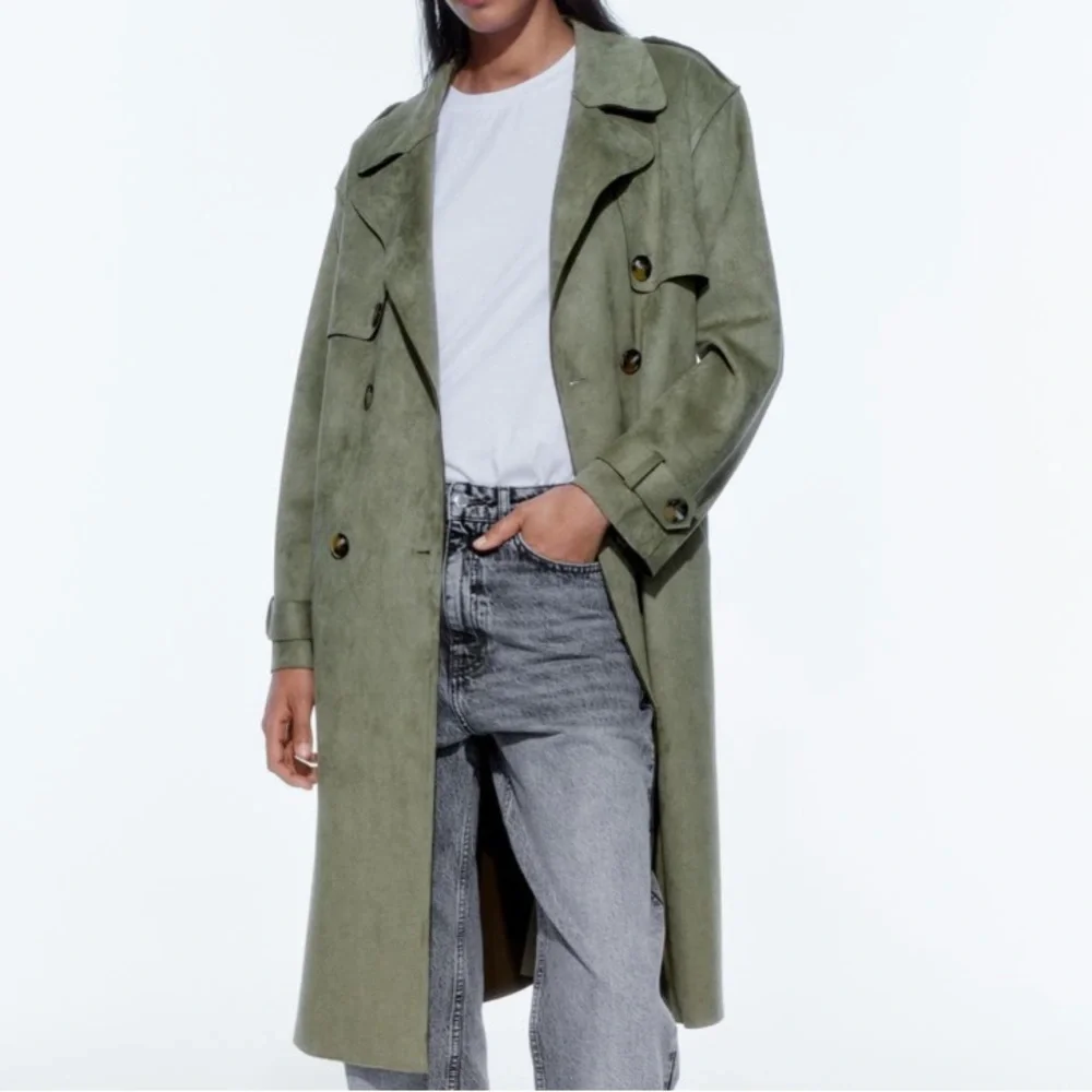 🆕 2024 ZARA FAUX SUEDE TOPCOAT - Picture 2 of 9